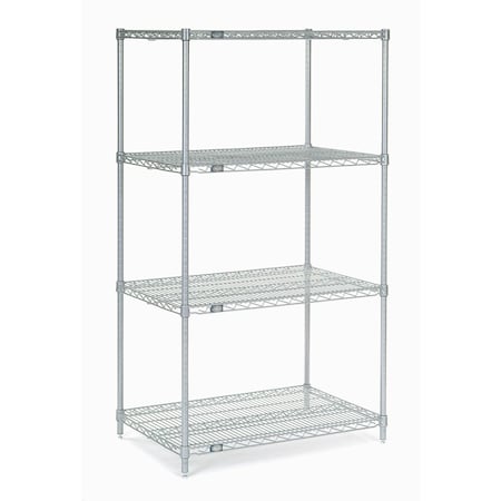 Nexel Chrome Wire Shelving, 36W X 30D x 63H 30366C